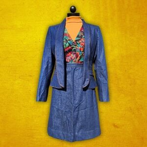 VTG Denim Skirt Suit Set
